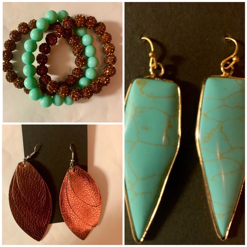stack and earrings